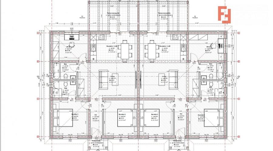 Duplex 4 camere, Sacalaz - Proiect nou - V7420 - 5