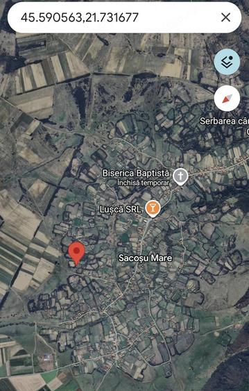 Teren de 2350 mp, în Sacoșu Mare
