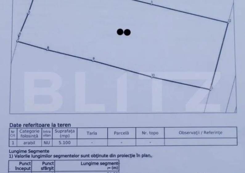 Teren extravilan de vanzare, 51 ari, zona Crainimat - 2
