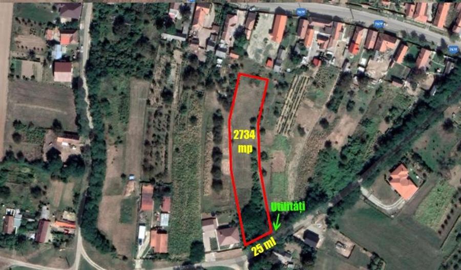Teren intravilan cu front stradal de 25 ml, Cetariu, Bihor, 7 km de Oradea - 2