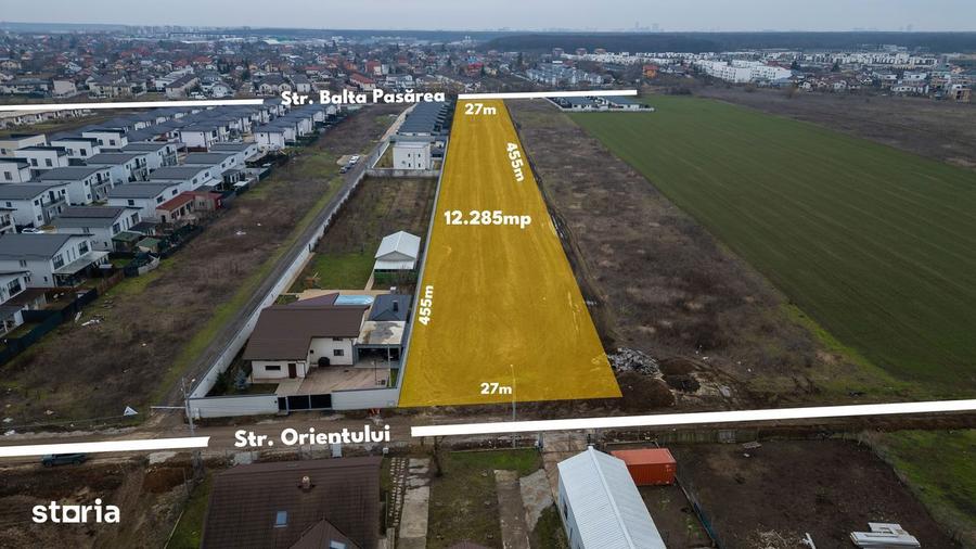 Teren intravilan, 12.200 mp, toate utilitatile, zona de case, Tunari - 8