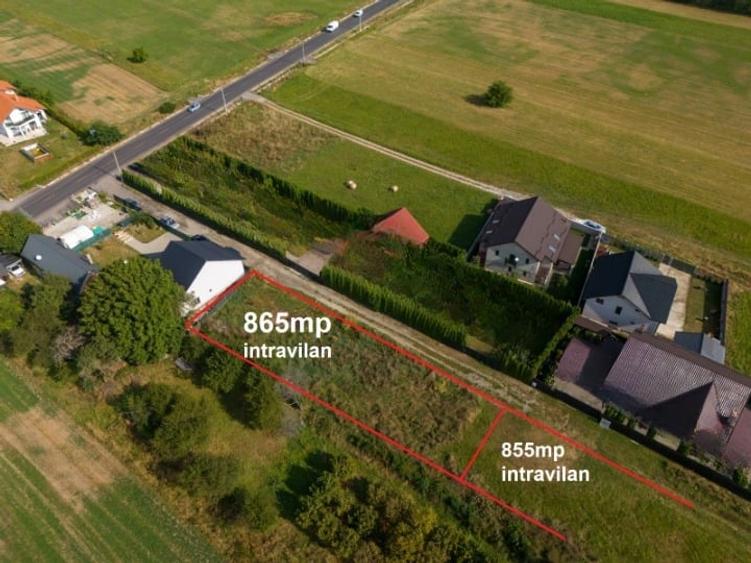 2 Parcele 865mp/855mp - intravilan cu utilitati Tohanu nou DN73 - 15