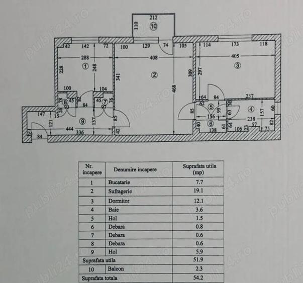 Vand apartament cu 2 camere Rovine - 6