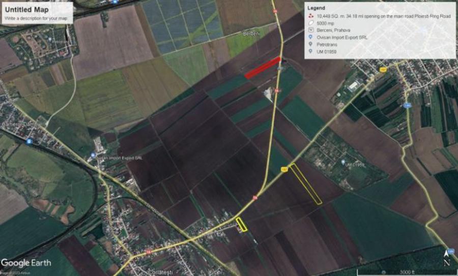Teren de vanzare 10449 mp. Direct pe șoseaua de centură DN1A Ploiesti SW - 2