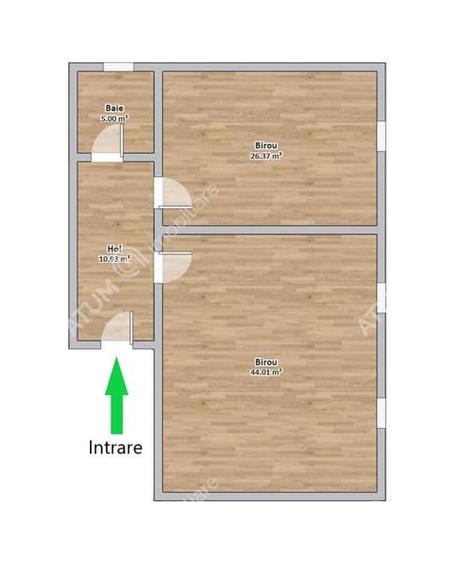 Spatiu de birouri decomandat 2 camere in zona centrala din Sibiu - 3