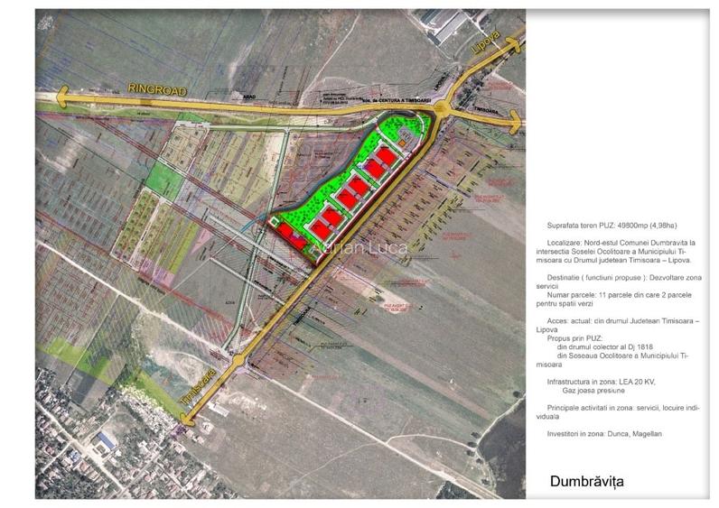 Teren  20114  mp langa  GAZPROM Dumbravita cu PUZ si UTILITATI