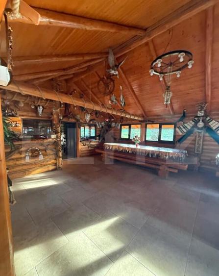 Cabana din lemn rotund, 2 camere, 140 mp, teren 2800 mp, Pal - 6