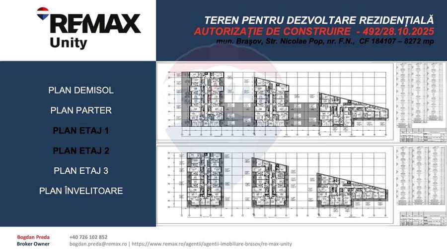 Teren dezvoltare rezidențială 8,272mp Brasov/AUTORIZATIE DE CONSTRUIRE - 3