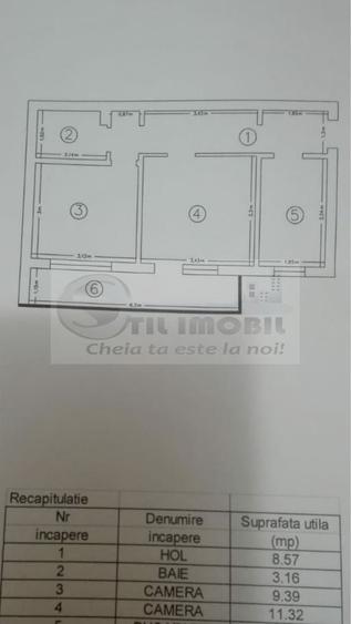 Ap 2 cam Zimbru 46 mp utili + balcon 7 mp 105.000 € - 8