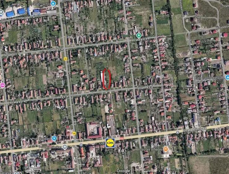 Casa neterminata langa Timisoara, Sacalaz, central, asfalt, utilitati, 1015 mp, FS=15,38mp. Com=0% - 1