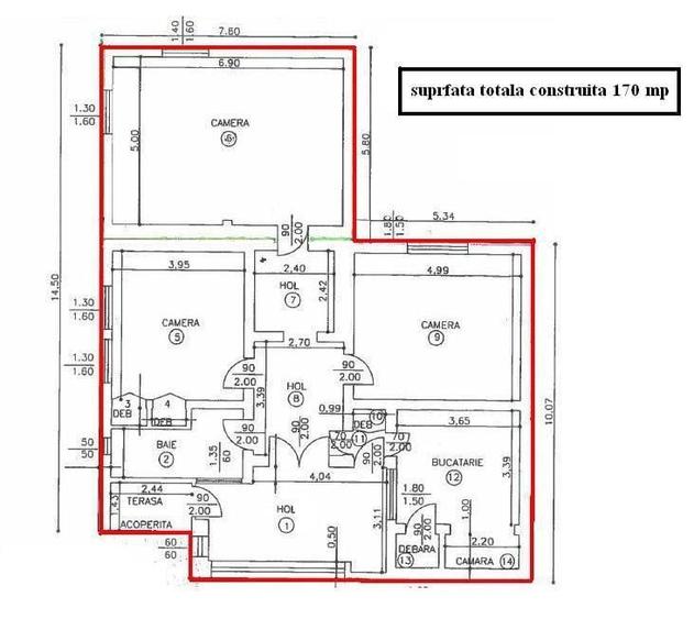 Imobil plus doua garaje, teren suprafata totala 927 mp, Blv. Castanilor, PLOIESTI, str. 13 Decembrie - 10