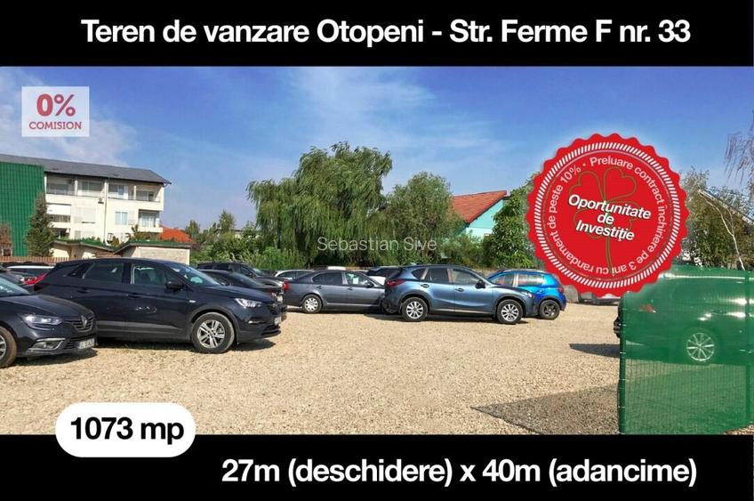 Otopeni / Teren de 1073 mp - Str. Ferme F nr. 33
