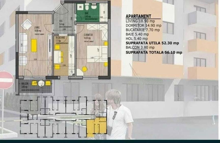 Vand apartament 2 camere - 1