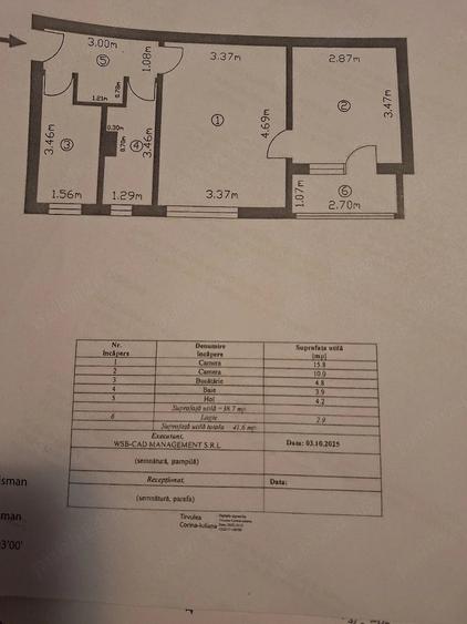 Apartament cu 2 camere semidecomandat în Central