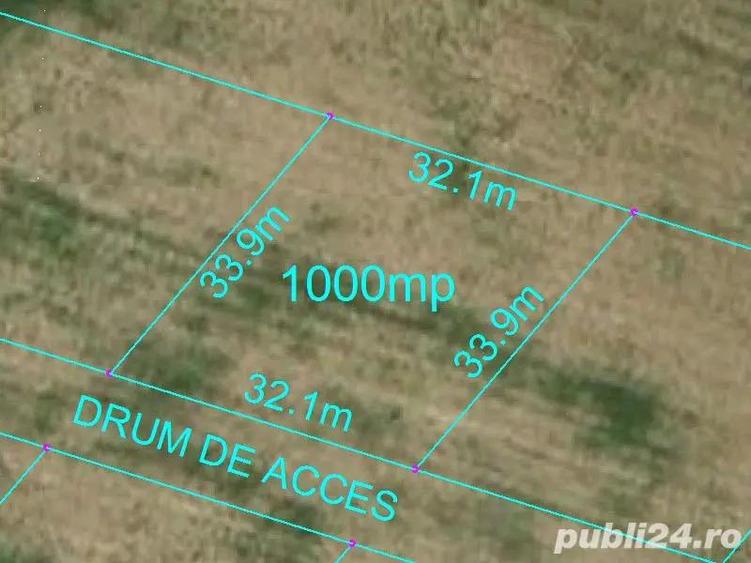 Teren intravilan 1.000 mp front stradal 32.1 m cartier Grigorescu - 1