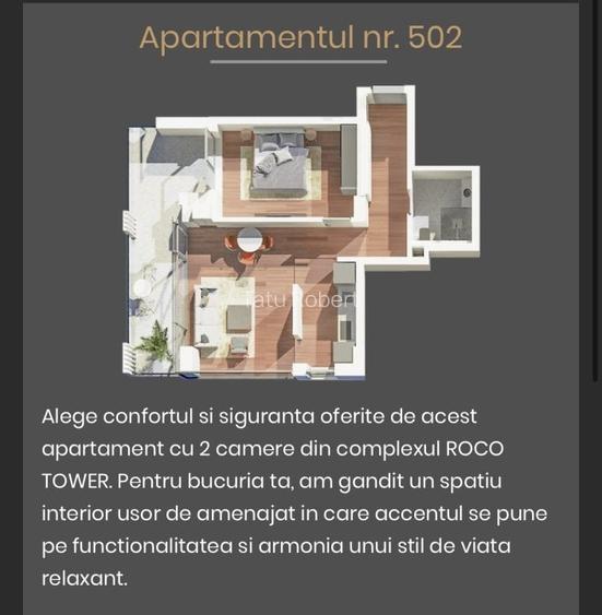 Vand apartament prima linie Roco Tower Vand apartament prima linie Roco Tower