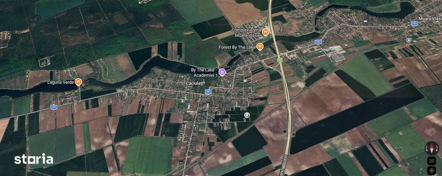 Teren Moara Vlasiei 1500mp 25 m deschidere 60 m latime - 1
