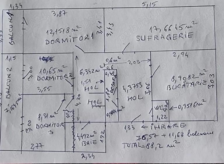 Vand Apartament decomandat 4 camere in Alexandria, pe str. Bucure?ti la intersec?ie cu Str. Ghica - 1