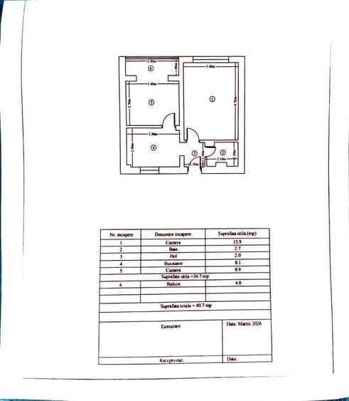Apartament 2 camere 41 mp. str. Grigore Alexandrescu - 3