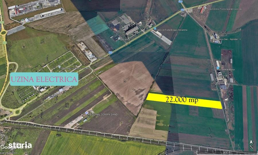 2.2 ha teren vizavi de uzina electrica Arad - 2