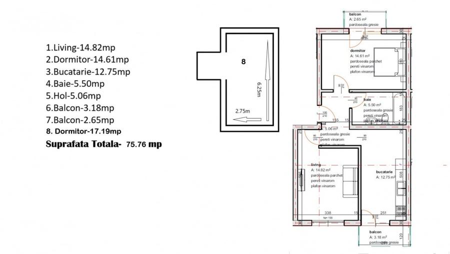 Popesti Leordeni-apartament tip duplex-3 camere - 2