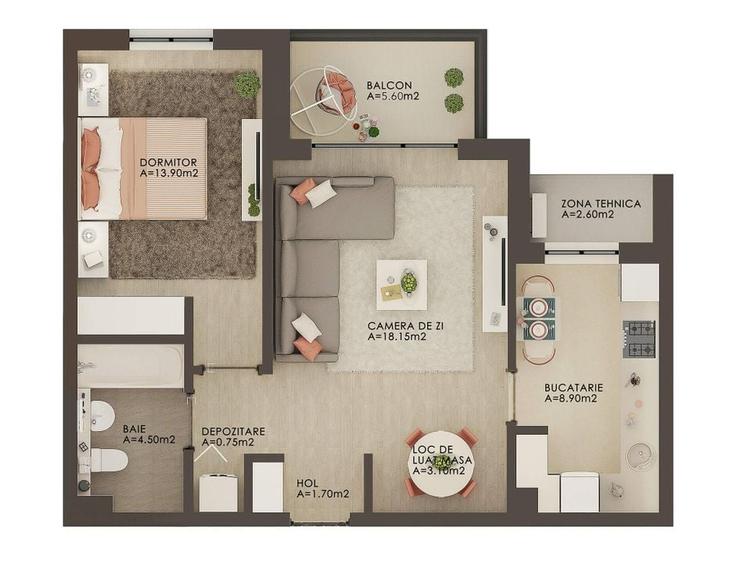 Apartament 2 camere AFI City - boxa si loc parcare incluse - 14