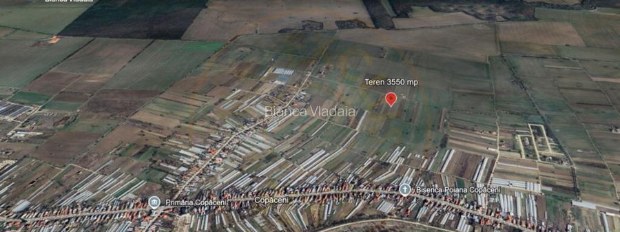 Teren Copaceni Ilfov parcelabil, certificat de urbani