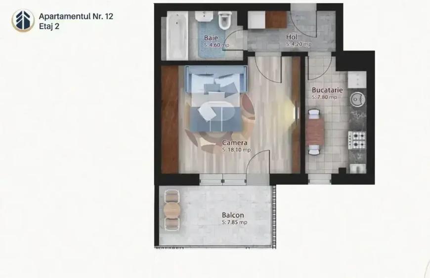 Garsoniera 42,55mp cu balcon | Lux | Metroul Bucur Obor I COMISION 0 % - 5