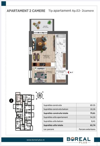2 camere finalizat Constanța Boreal Plus - 17