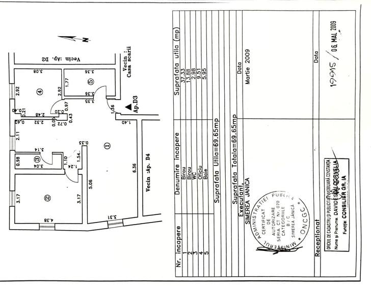 Ap3cam - ideal BIrou / sedii firma - Bloc 2009 - Centrala GAZ - 85 mii euro - 1