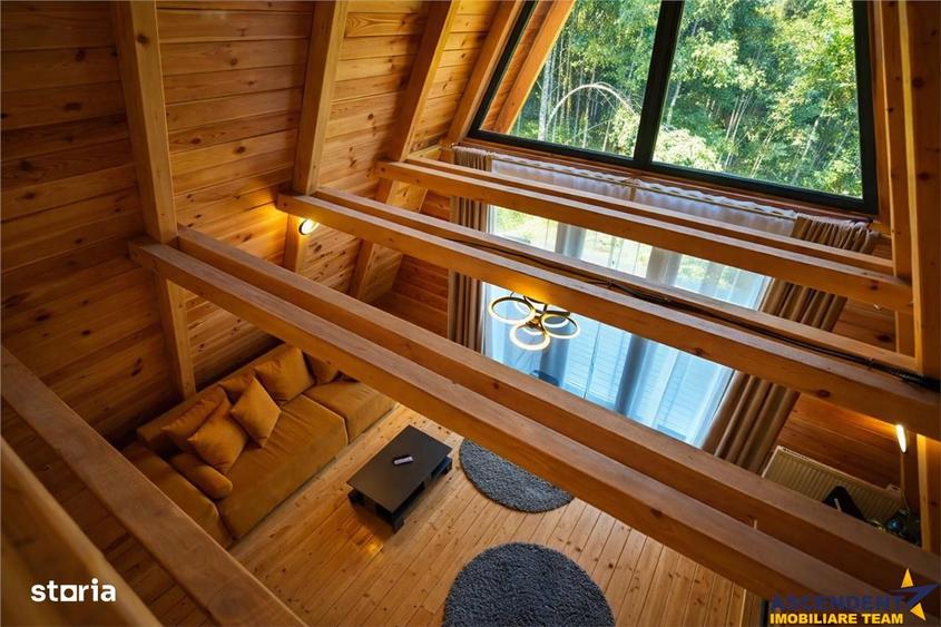 Eleganta,echipata casa A Frame,1.200 mp teren,deschidere Piatra Craiul - 4