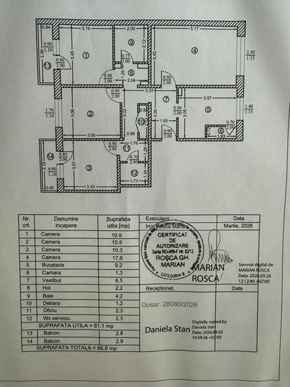 Apartament 4 camere, Decomandat ,86 mp - 1