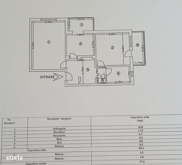 Apartament cu 2 camere în Central