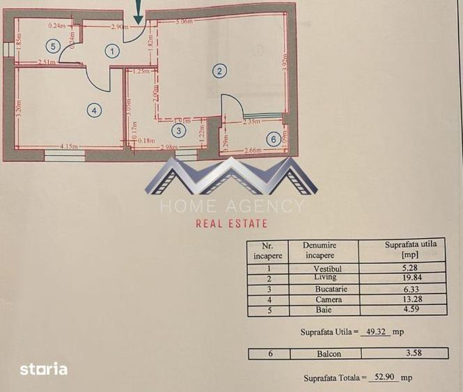 Apartament cu 2 camere în Central