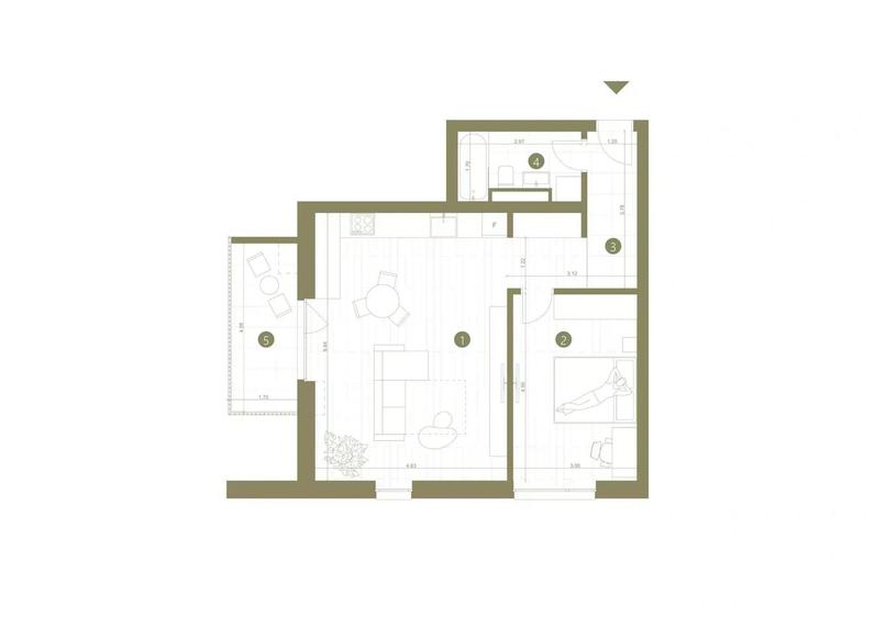 Apartament cu 2 camere în Pârneava