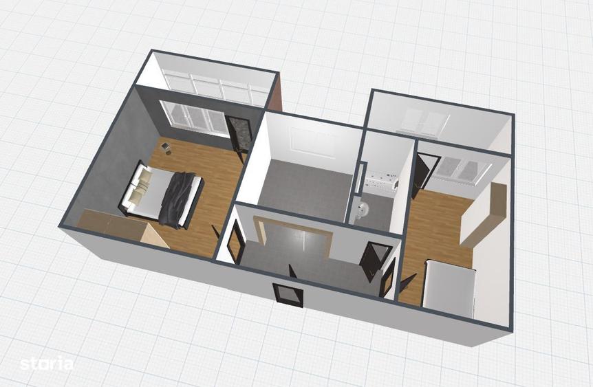 Apartament cu balcon, 2 camere, centrala urbana - 7