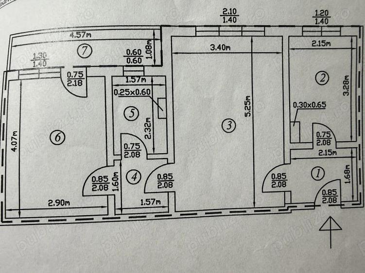 Vand apartament 2 camere in Piatra Neamt , et 1 10 , centru, Nemodernizat - 1