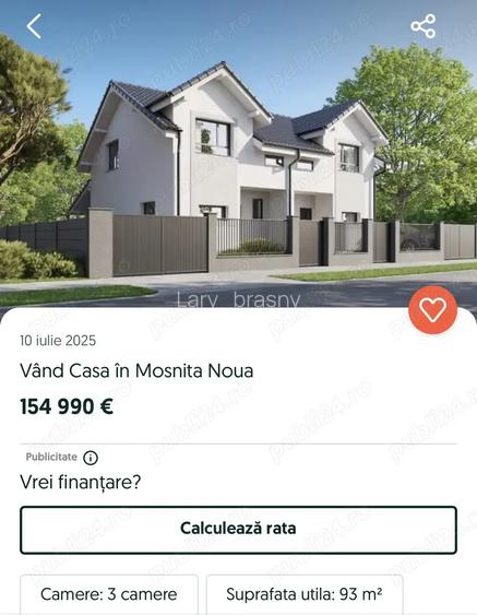 Vand casa in Mosnita Noua, Timisoara Vand casa in Mosnita Noua, Timisoara