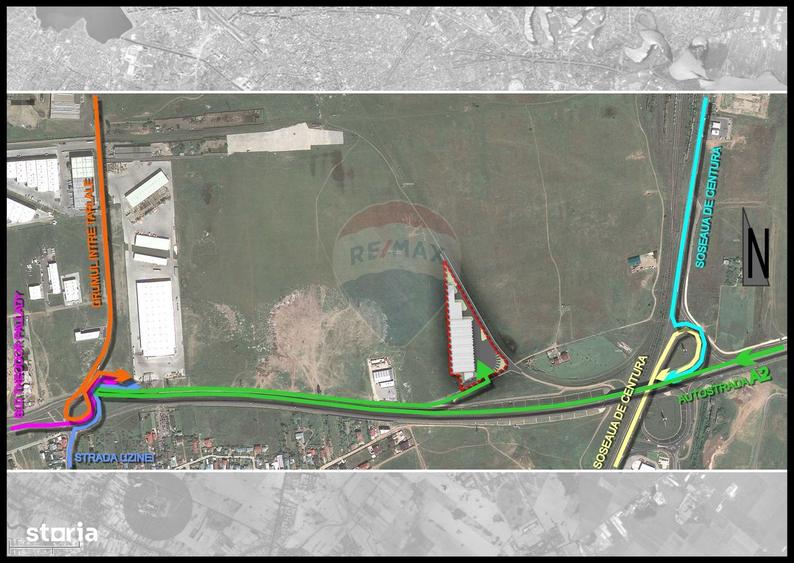 Teren 2Ha Drumul Intre Tarlale - A2, pretabil hale + birou - 1