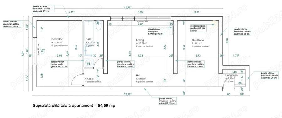 Proprietar Vand apartament 2 camere, zona Dacia, 54mp - 1