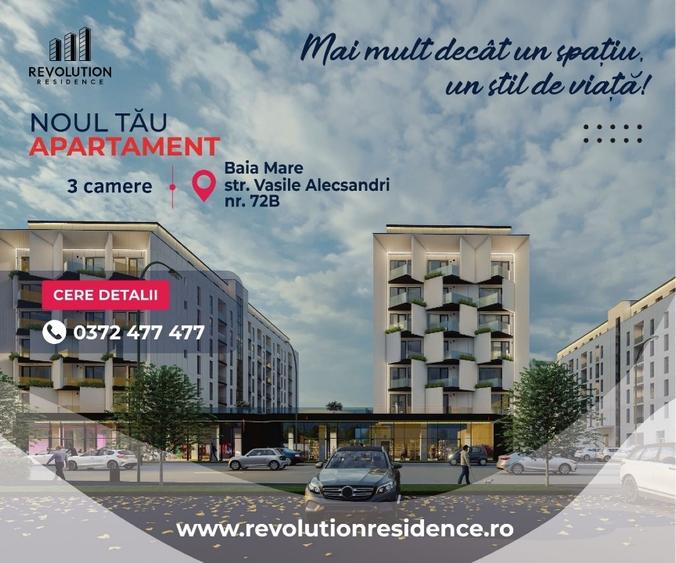 COMISION 0% - Apartamente 3 camere - str.Vasile Alecsandri 72B, Baia Mare - 1