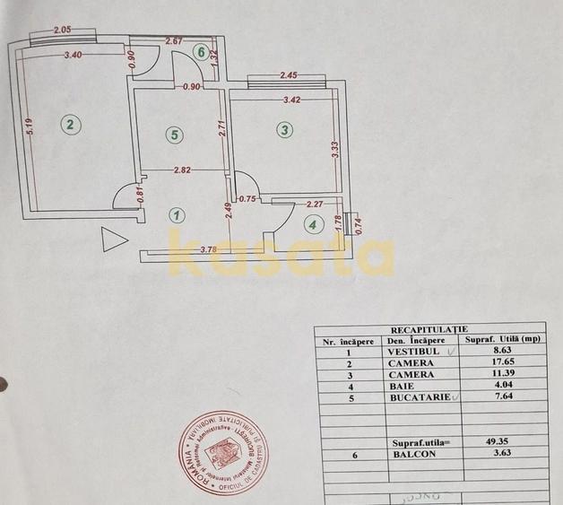 Apartament 2 camere de vânzare – Etaj 1 – Aviației - 6