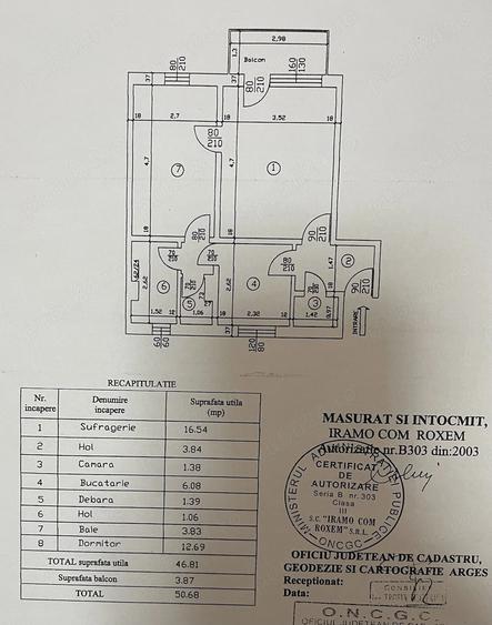 Apartament cu 2 camere semidecomandat în Războieni