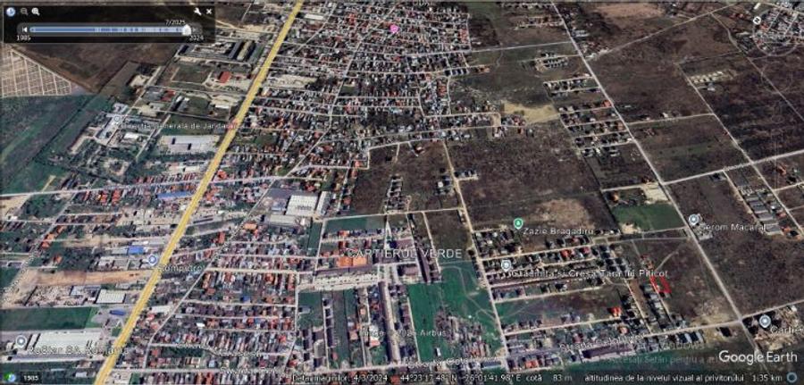 Teren Construcții intravilan de 1160 mp, în Bragadiru