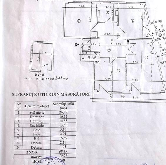 Apartament 3 camere decomandate, cu boxa si loc de parcare, zona 1 Mai - 20