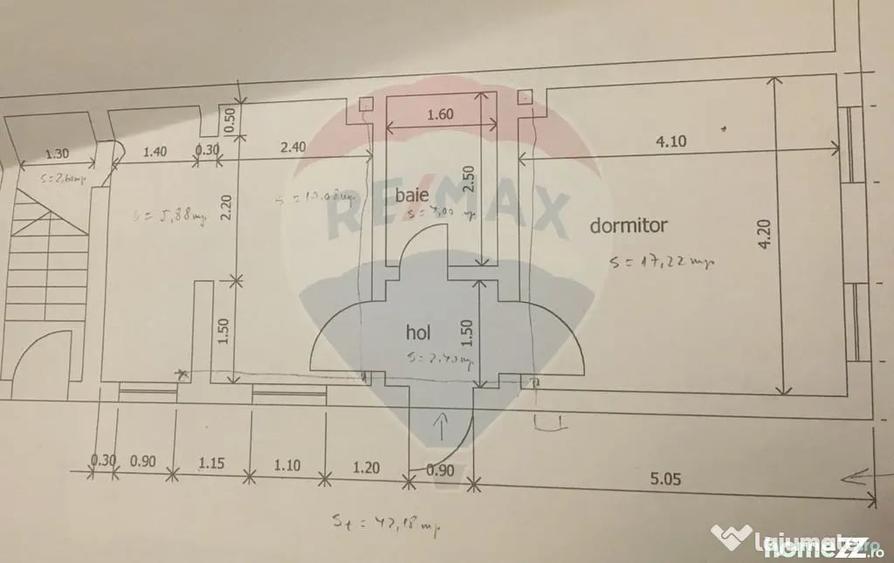 Casă cu 2 camere cu Teren 83 Mp în Calea Călărașilor