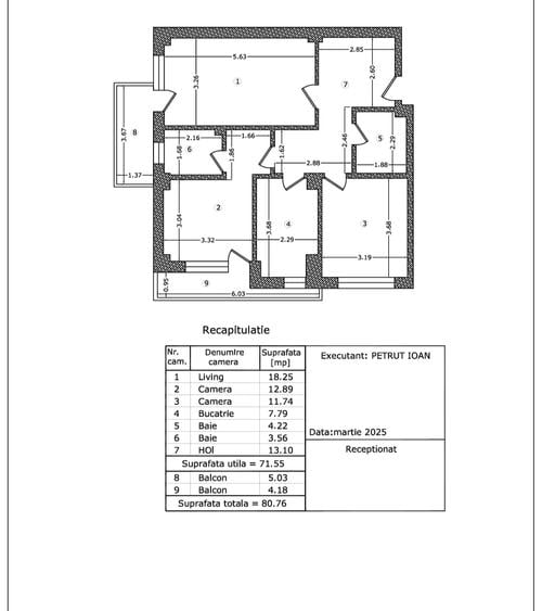 Apartament cu 3 camere semidecomandat în Antiaeriană