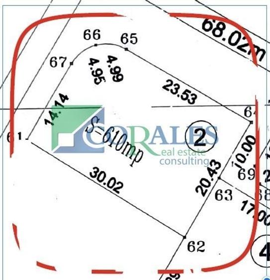 Teren Construcții intravilan de 610 mp, în Dumbrăvița