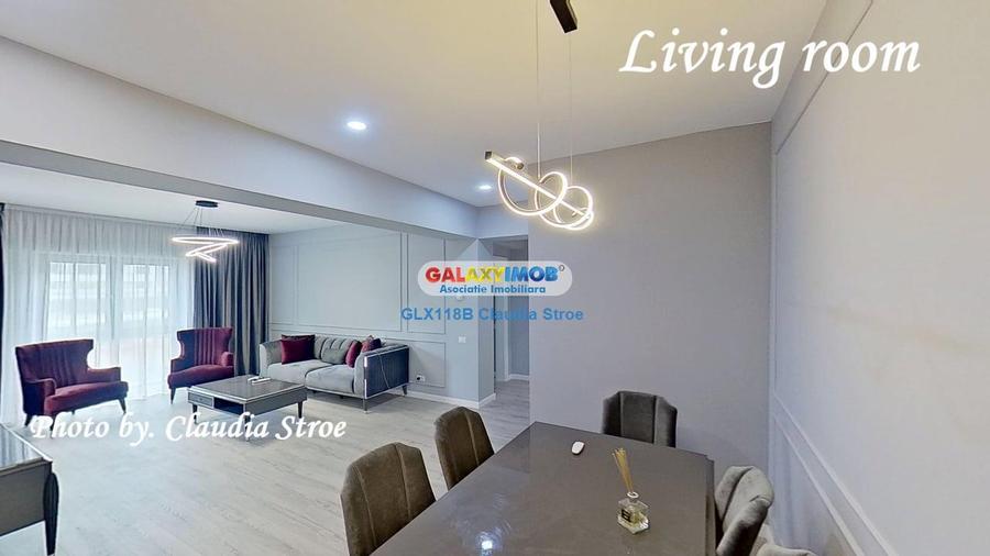 Apartament cu 3 camere semidecomandat, mobilat în Pipera