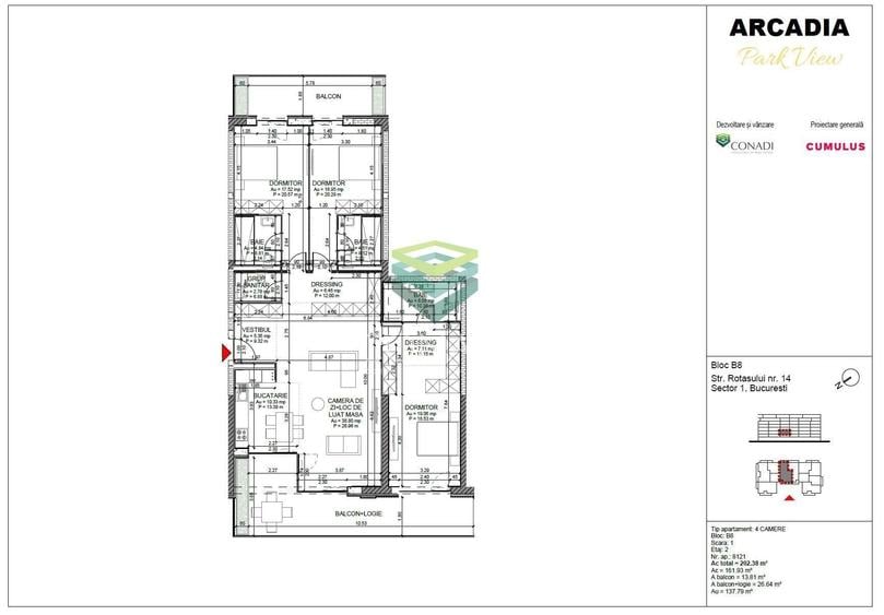 Apartament cu 4 camere în Grivița